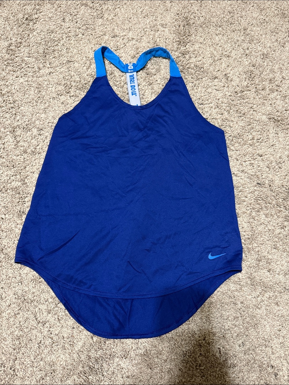 Nike Women’s Royal Blue Racerback Tank with Light Blue Accents